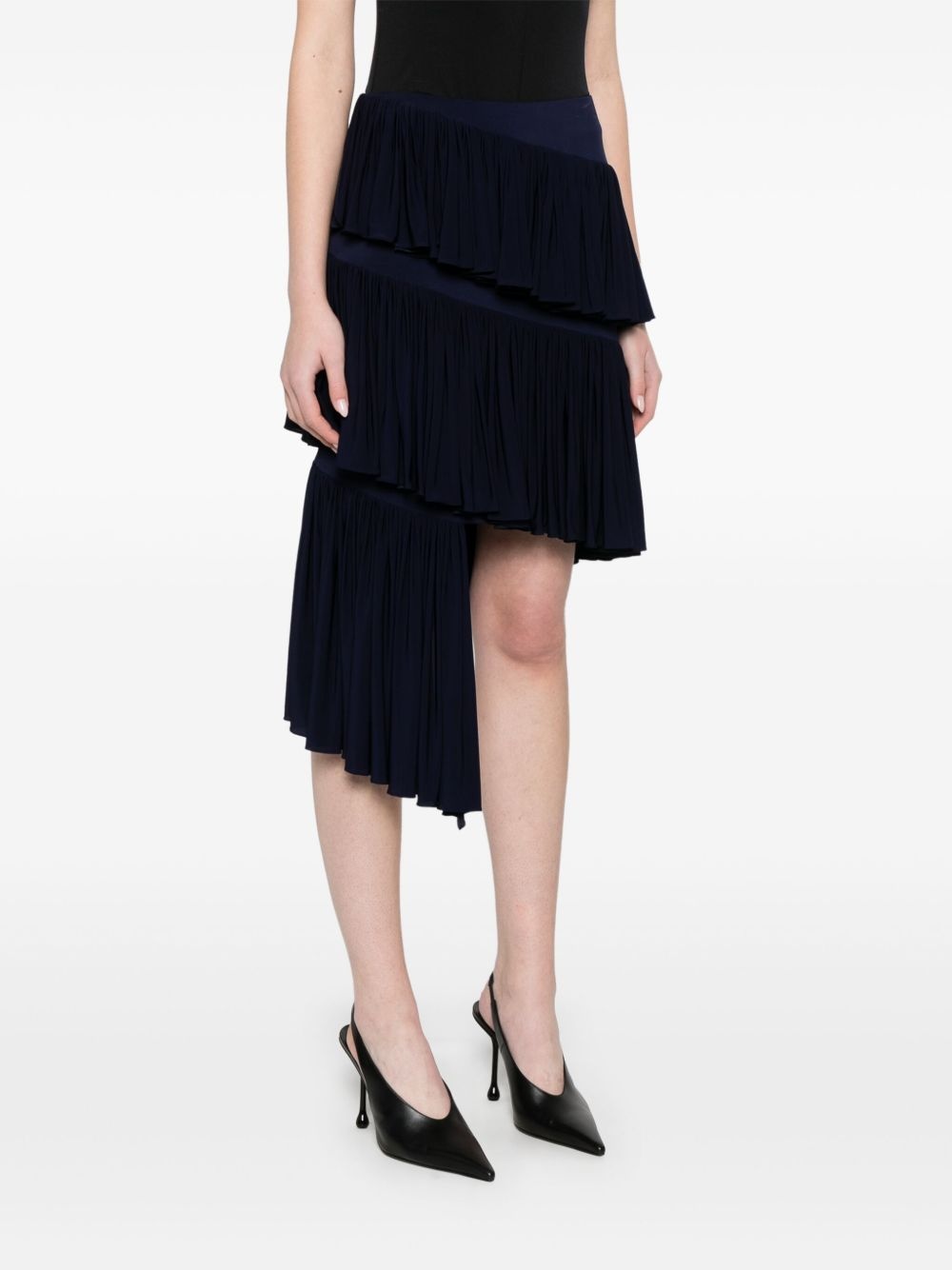 spiral jersey mini skirt - 3