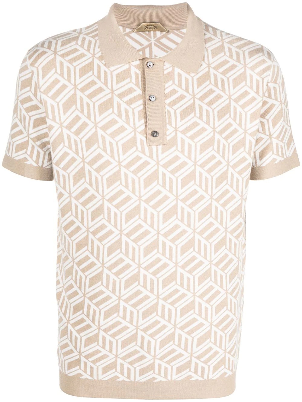 all-over logo-print polo shirt - 1