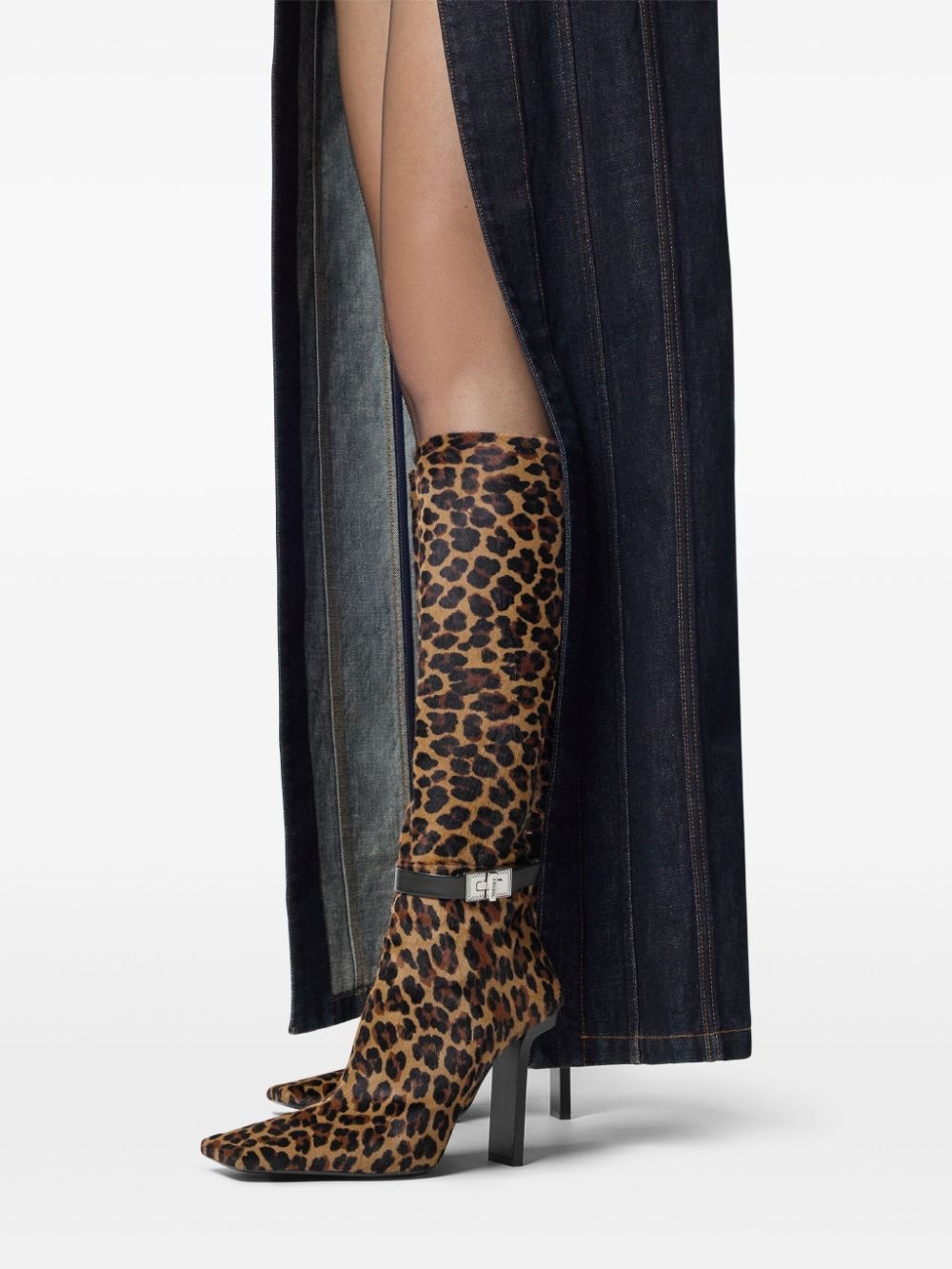 leopard-print boots - 5