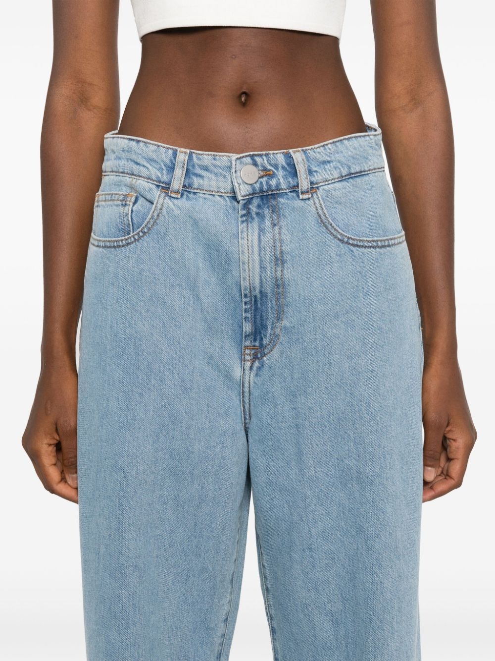 low-waist wide-leg jeans - 5