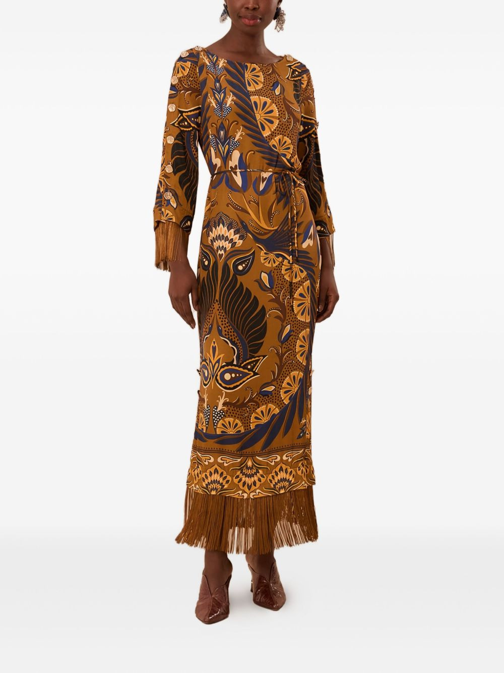 Gold Heart Forest lenzing™ ecovero™ maxi dress - 2