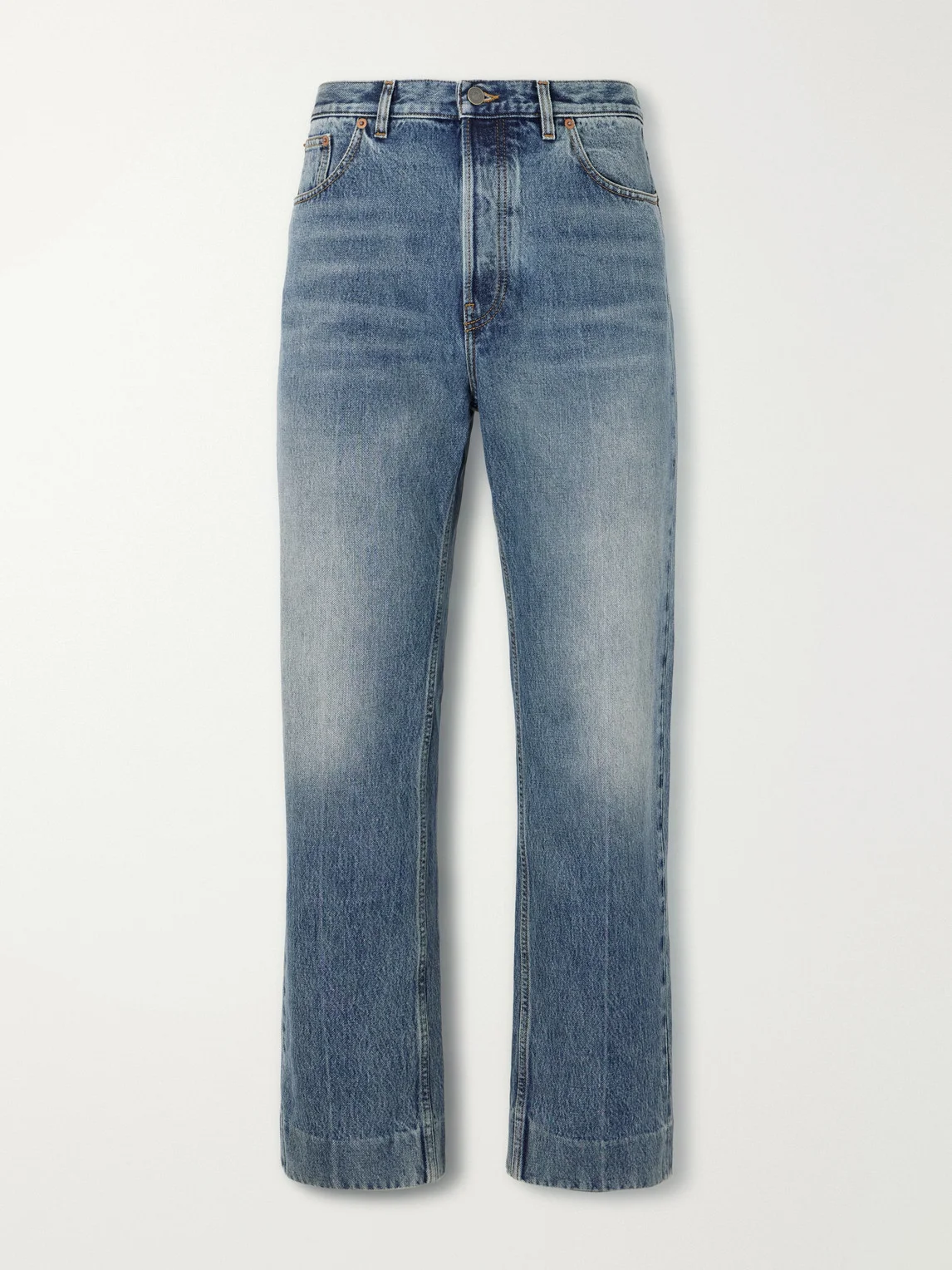 Straight-Leg Washed Jeans - 1