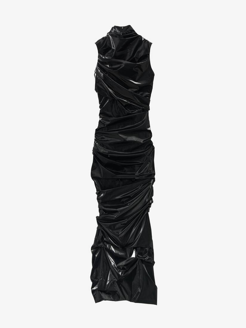 Laminated Stretch Jersey Evening Dress - 2