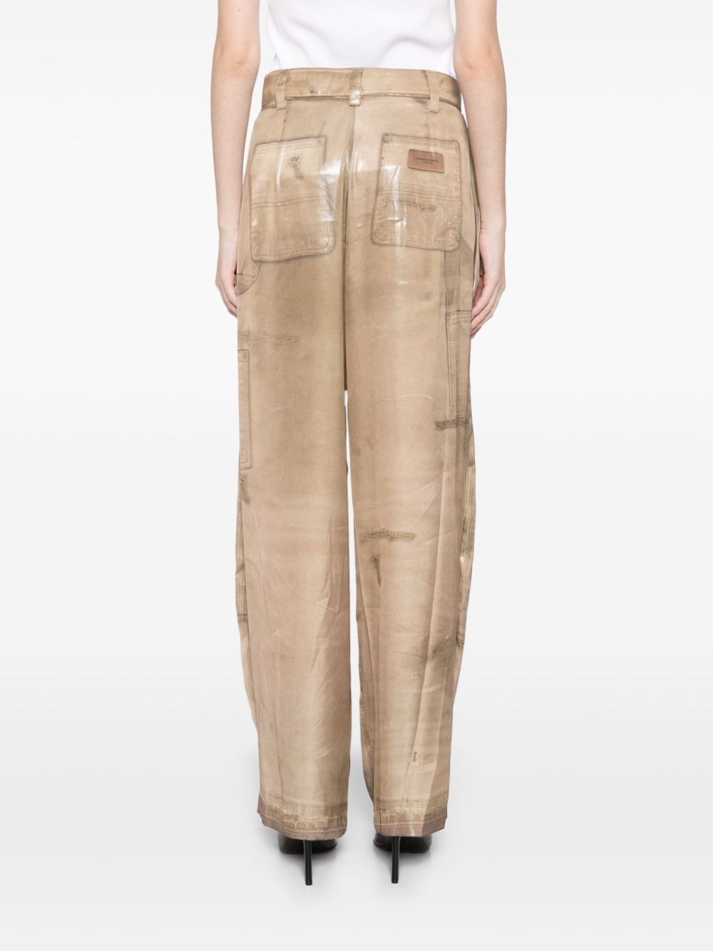 trompe-l'oeil print pants - 4