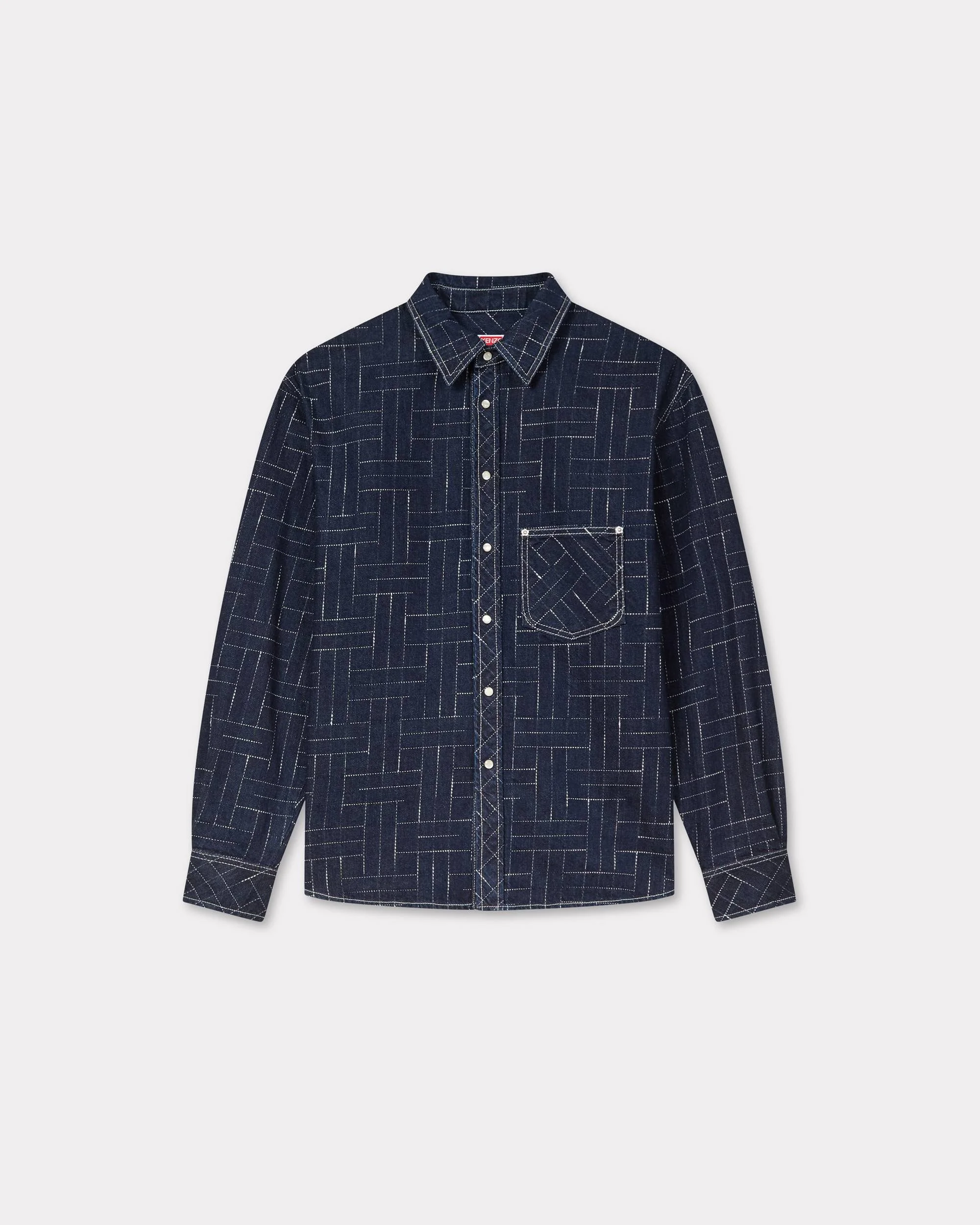 'KENZO Weave' shirt in japanese denim - 1