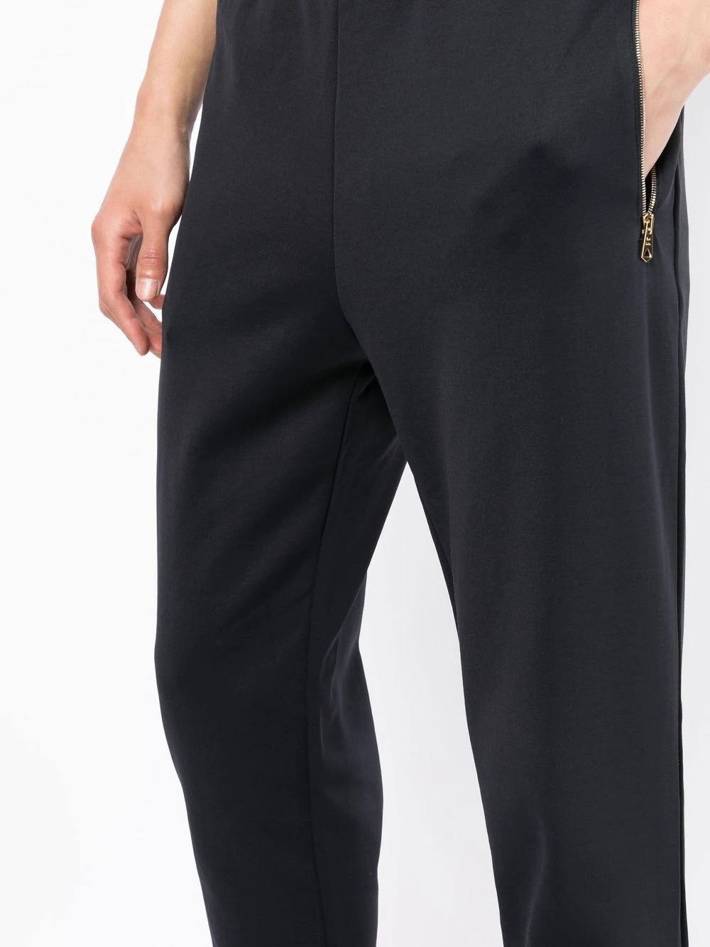 zip-fastening pocket track pants - 5