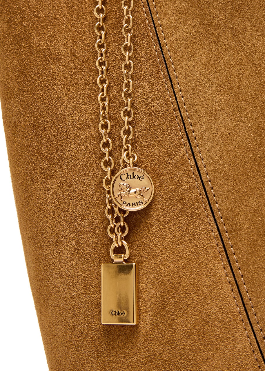 Chloe Spin Medium Suede Tote - 4