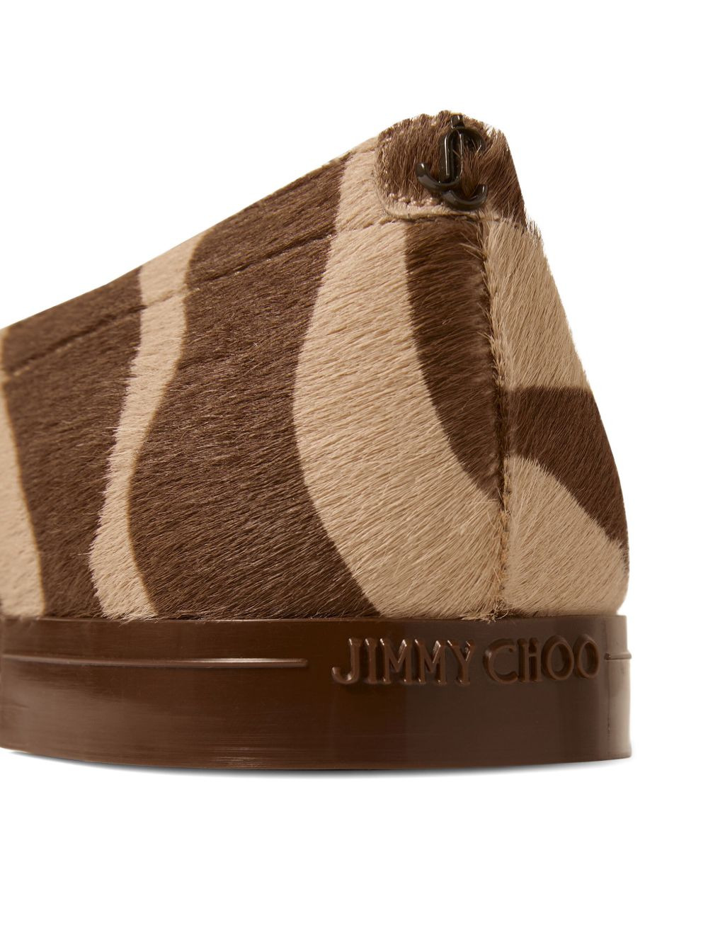 Scarlett zebra-print leather ballerina flats - 3