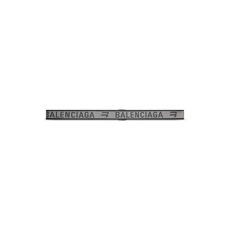 BALENCIAGA Men's D Ring Belt in Grey outlook
