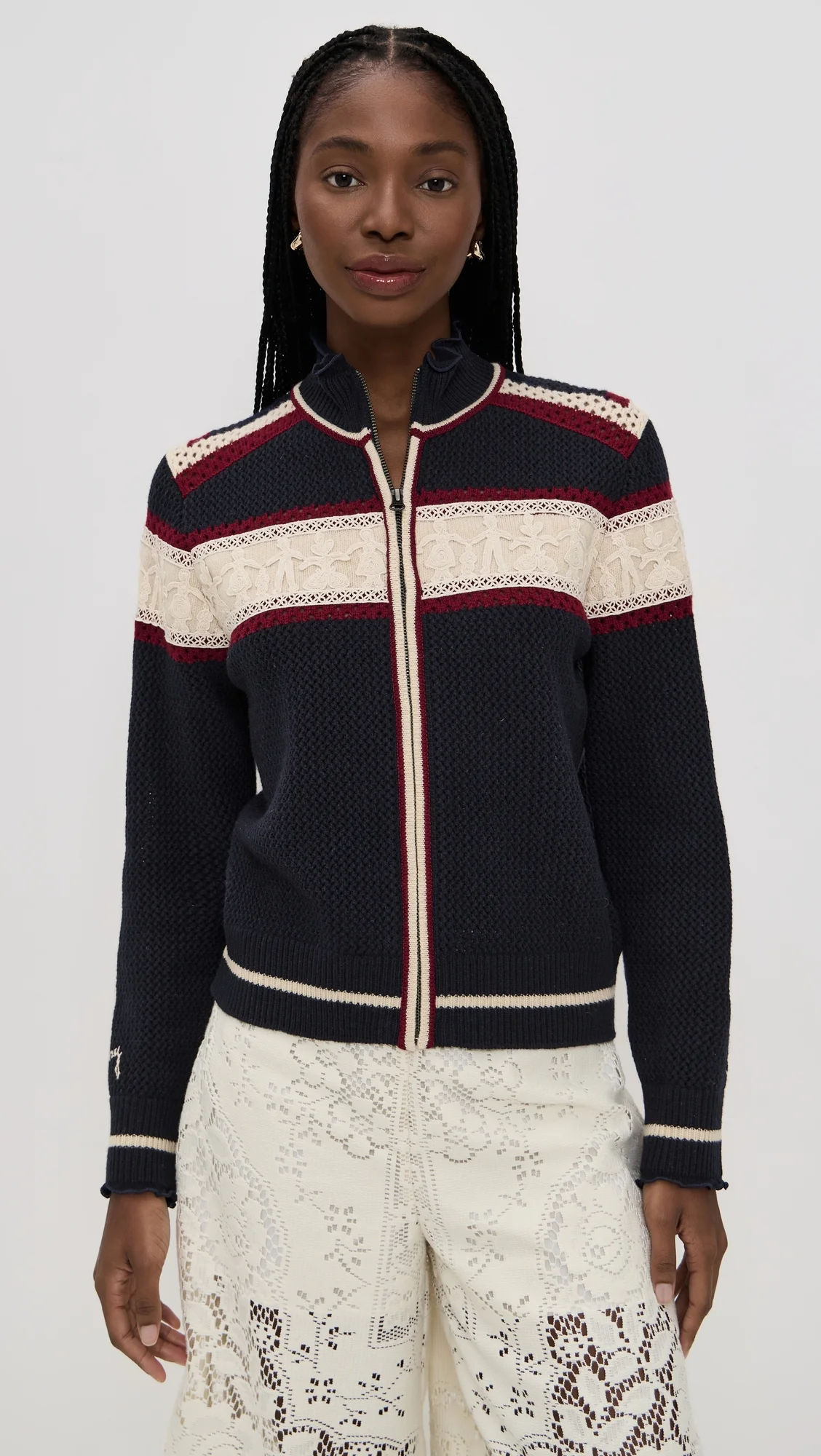 Hester Solid Zip Cardigan - 1