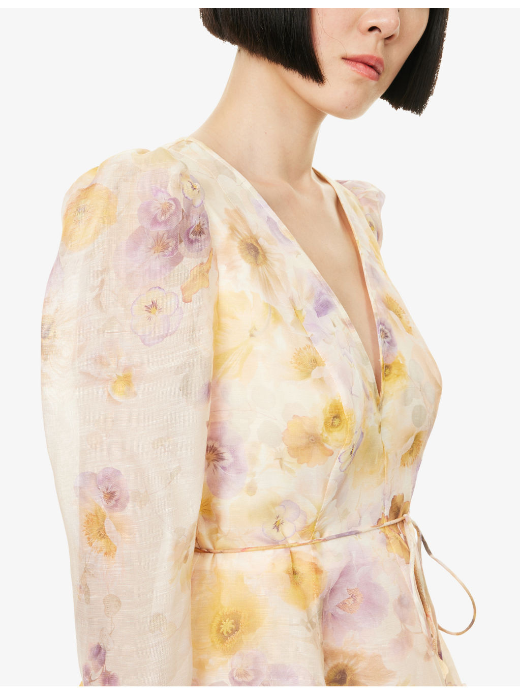 Memento Embroidered Linen And Silk Mini Dress - 6