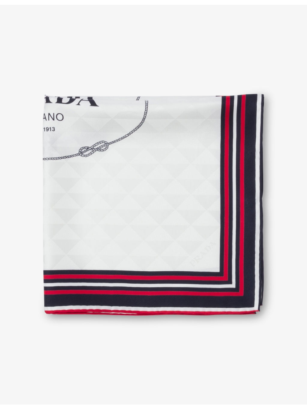 Printed Silk Twill Jacquard Scarf - 2