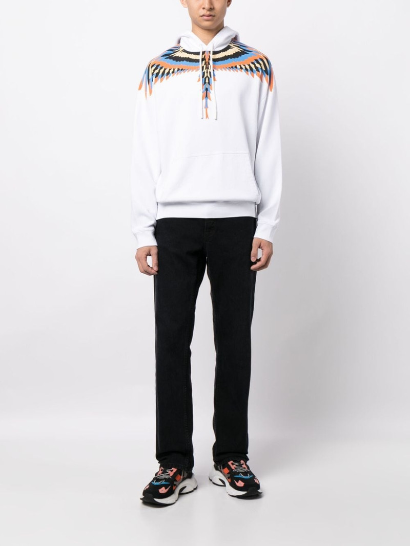 Marcelo Burlon County Of Milan Wings-print cotton hoodie outlook