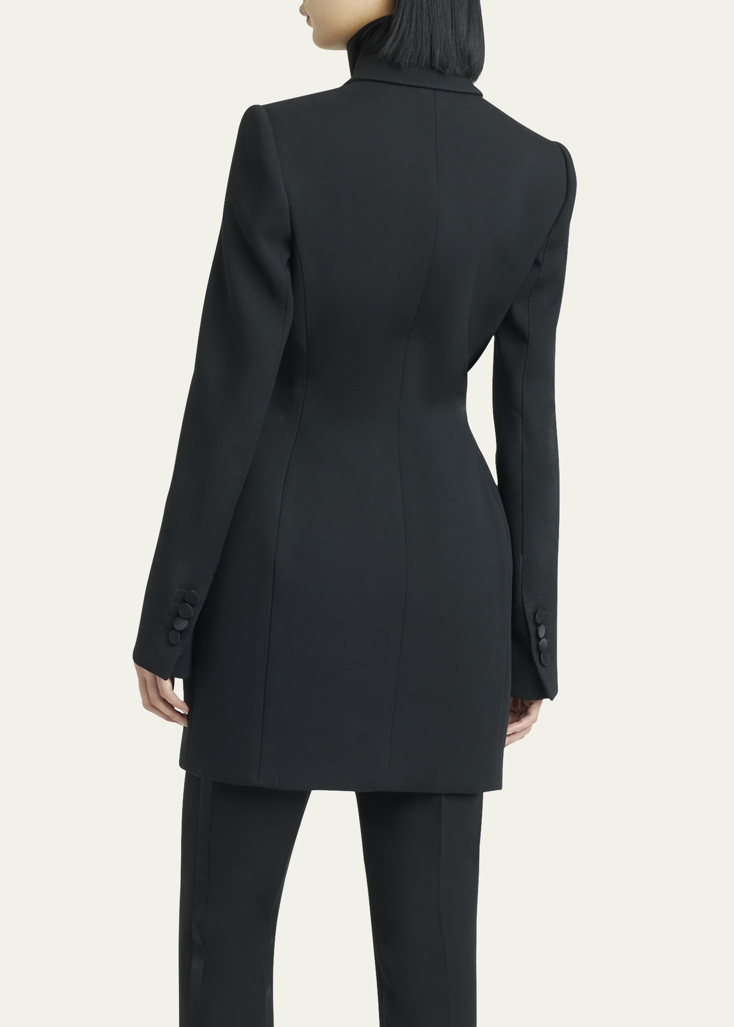 Tuxedo Double-Breasted Mini Jacket Dress - 3