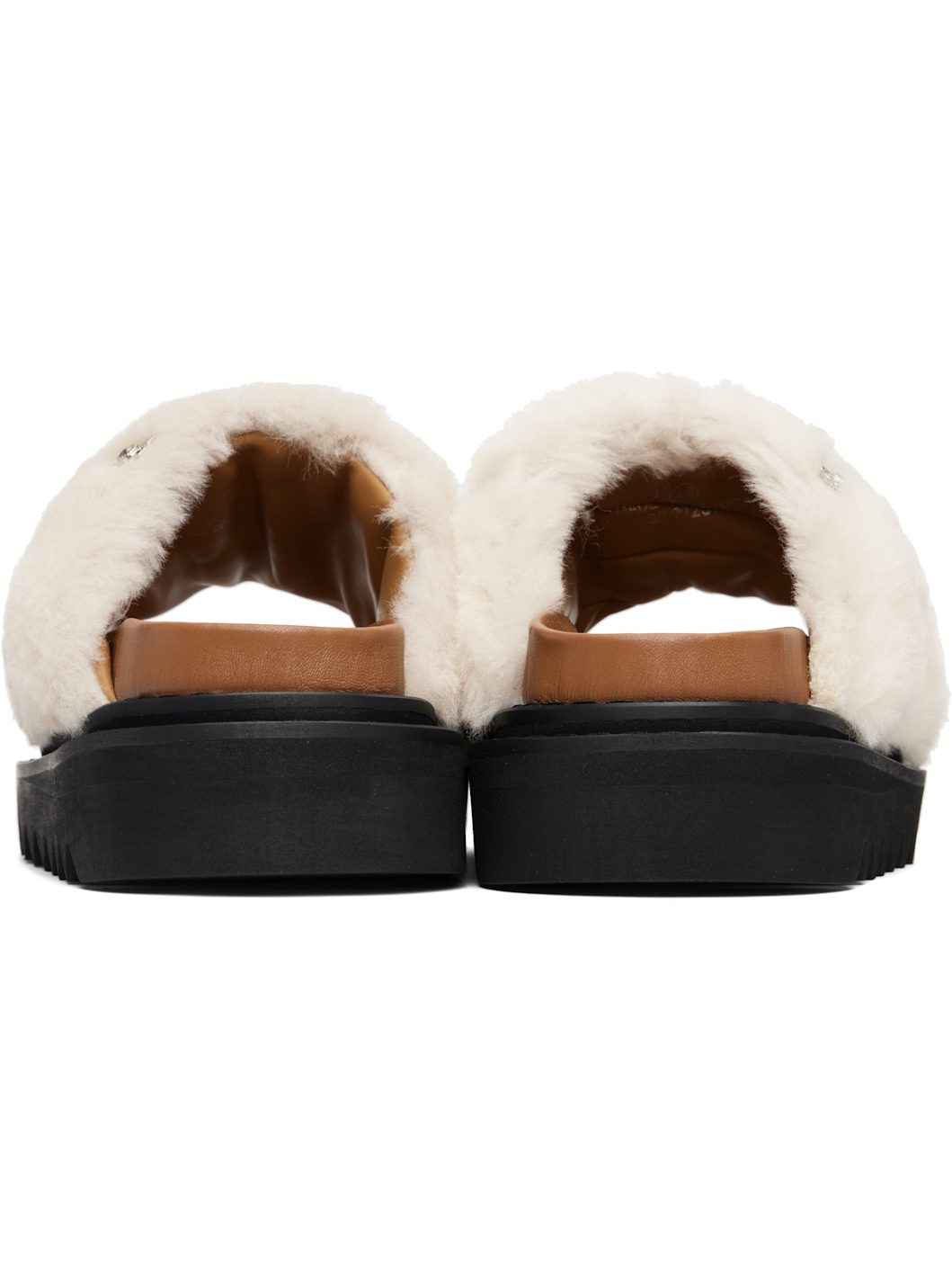 White Fur Concho Slippers - 2