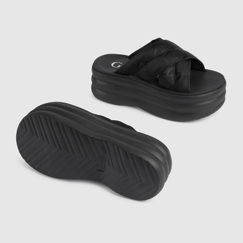 Women's GG platform slide sandal 5