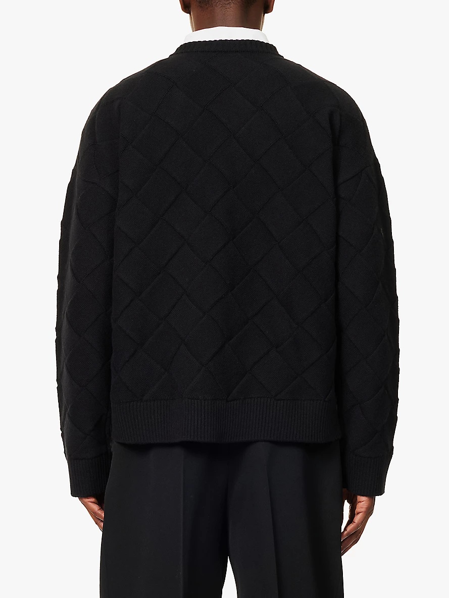 Intreccio knitted regular-fit wool-blend jumper - 4