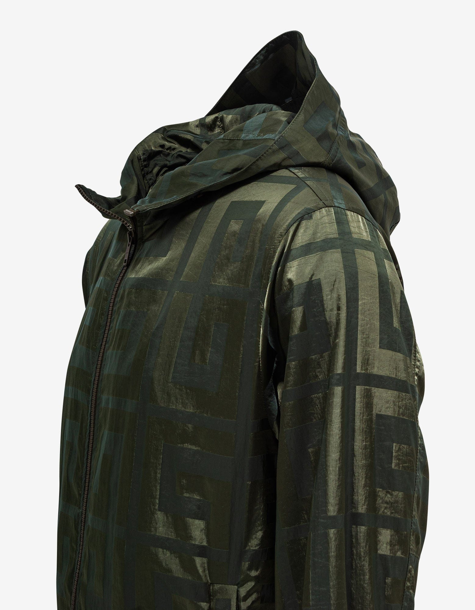 Givenchy Green 4G Pattern Windbreaker - 6