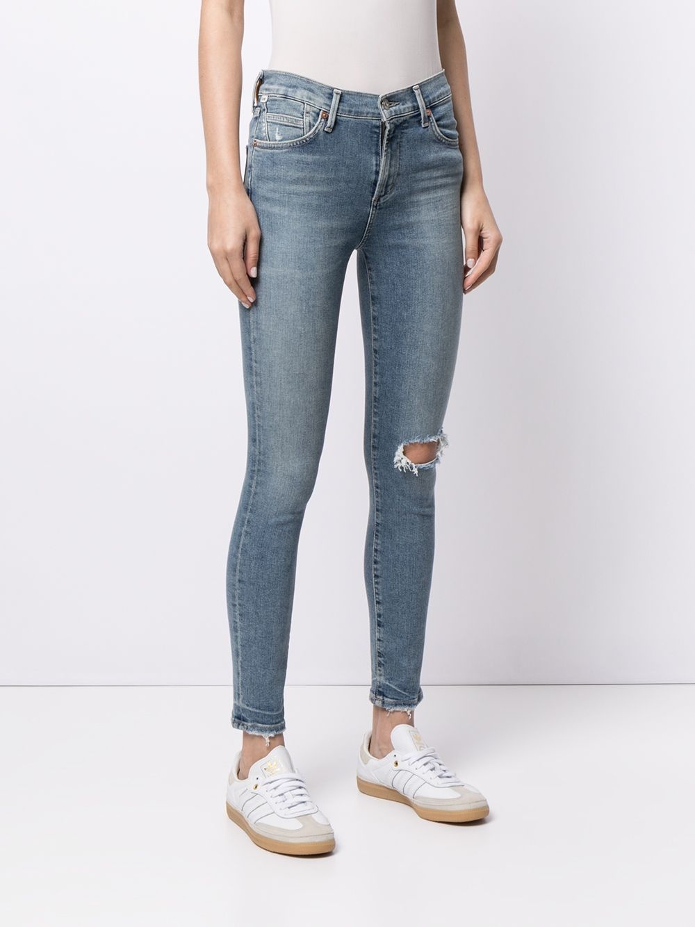 cropped skinny cut jeans - 3