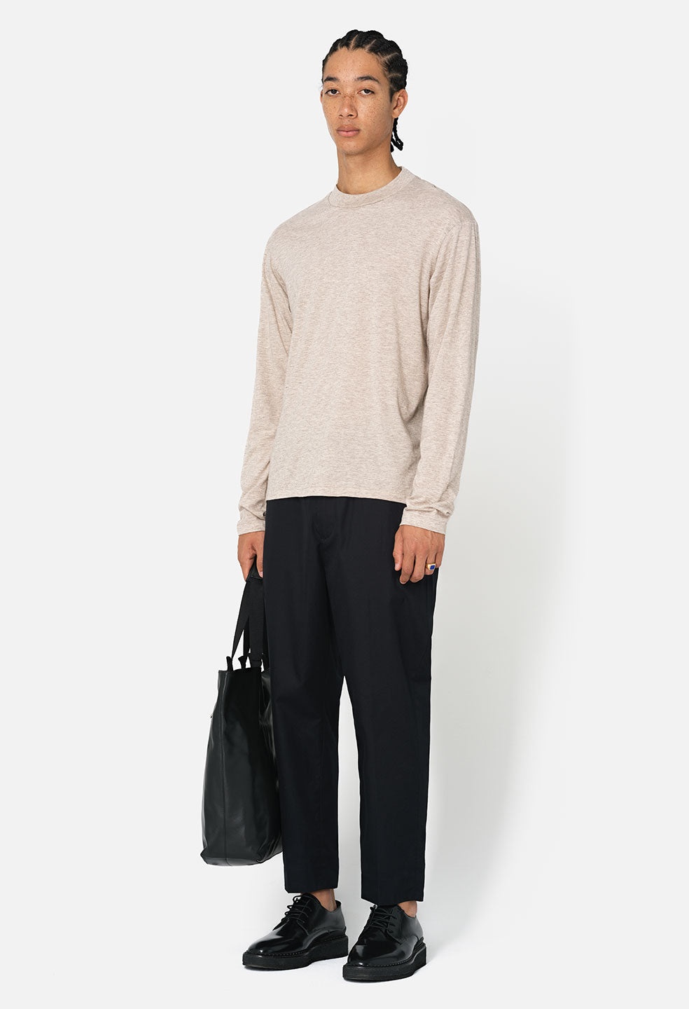 COTTON CASHMERE MOCK NECK - 4