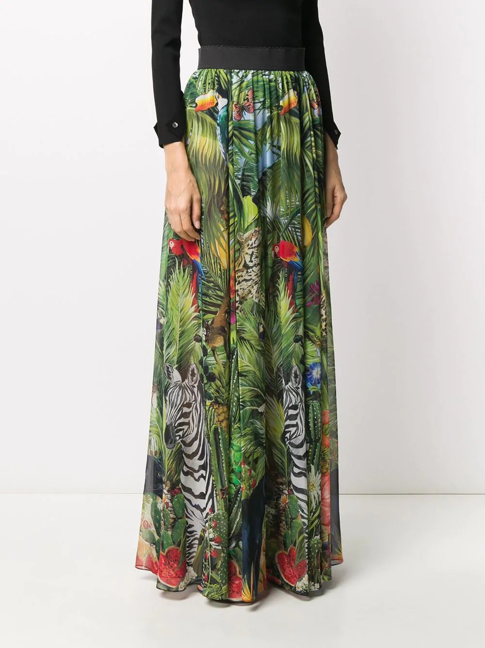 jungle-print maxi skirt - 3