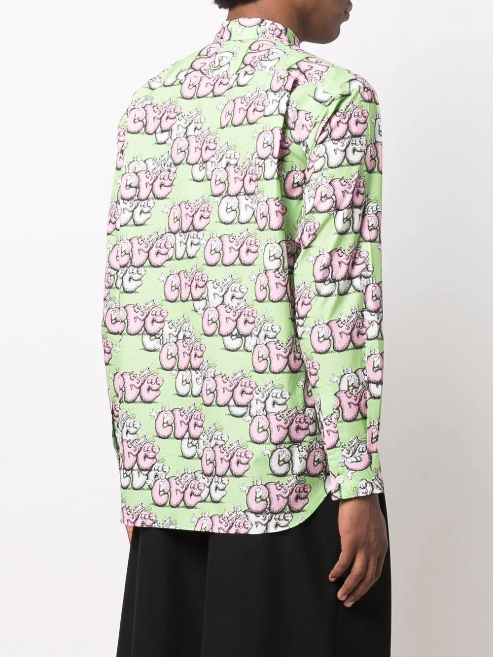 Kaws-print cotton shirt - 4