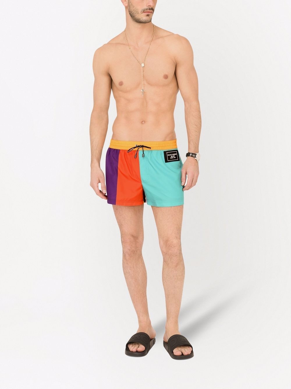 colour-block swim shorts - 2