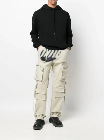 We11done graffiti-print cargo trousers outlook