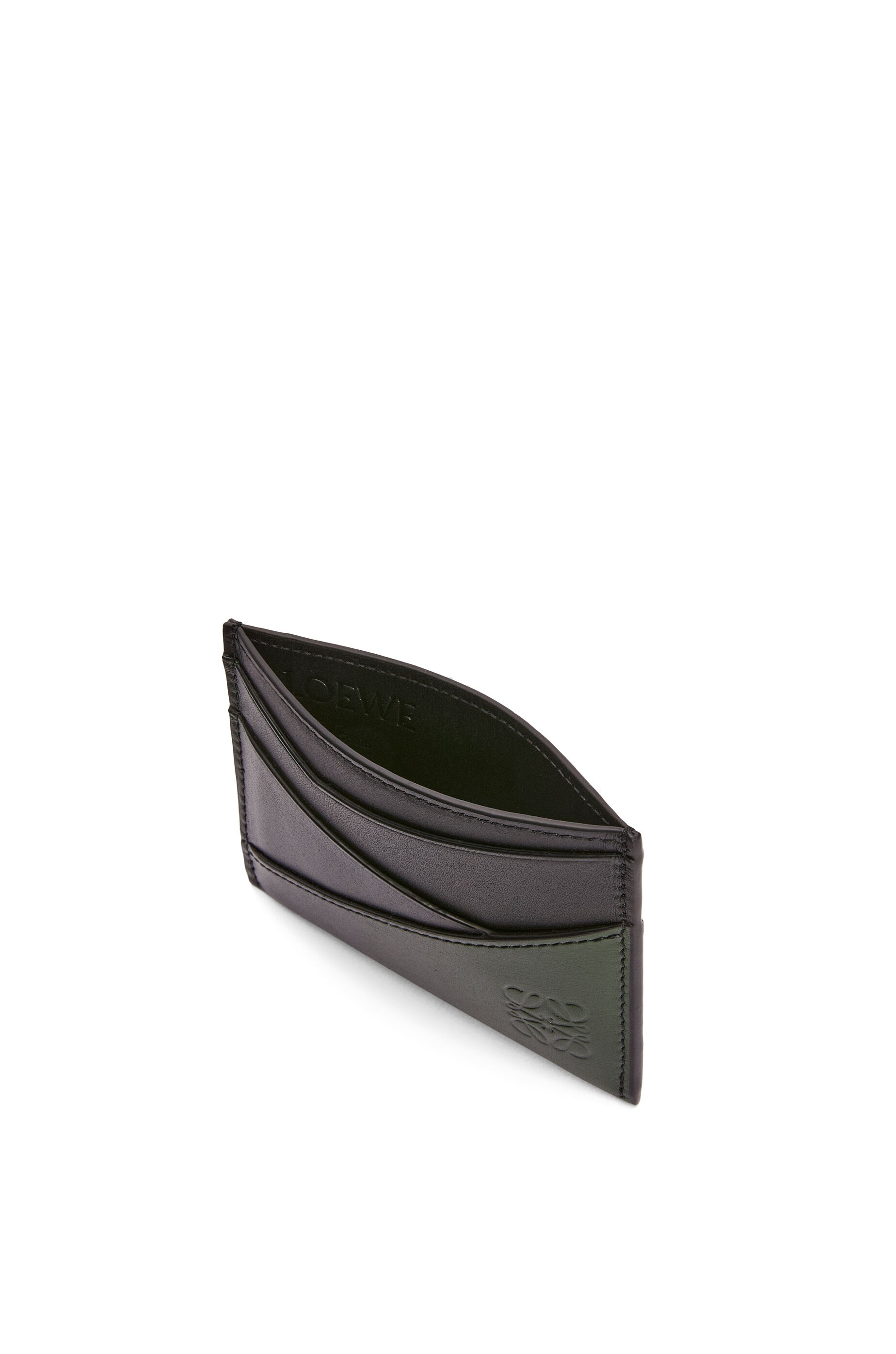 Puzzle plain cardholder in silk calfskin - 4