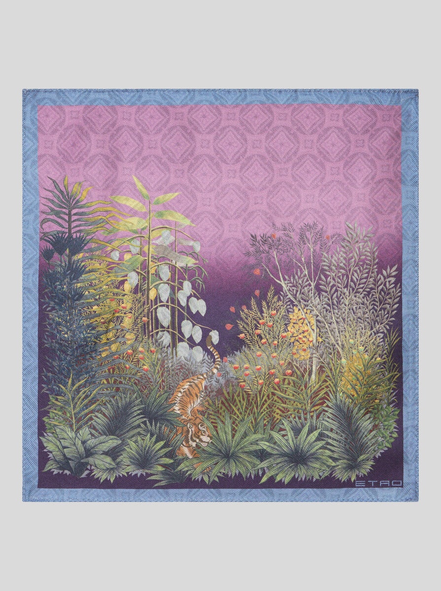 PRINTED SILK POCKET SQUARE - 1