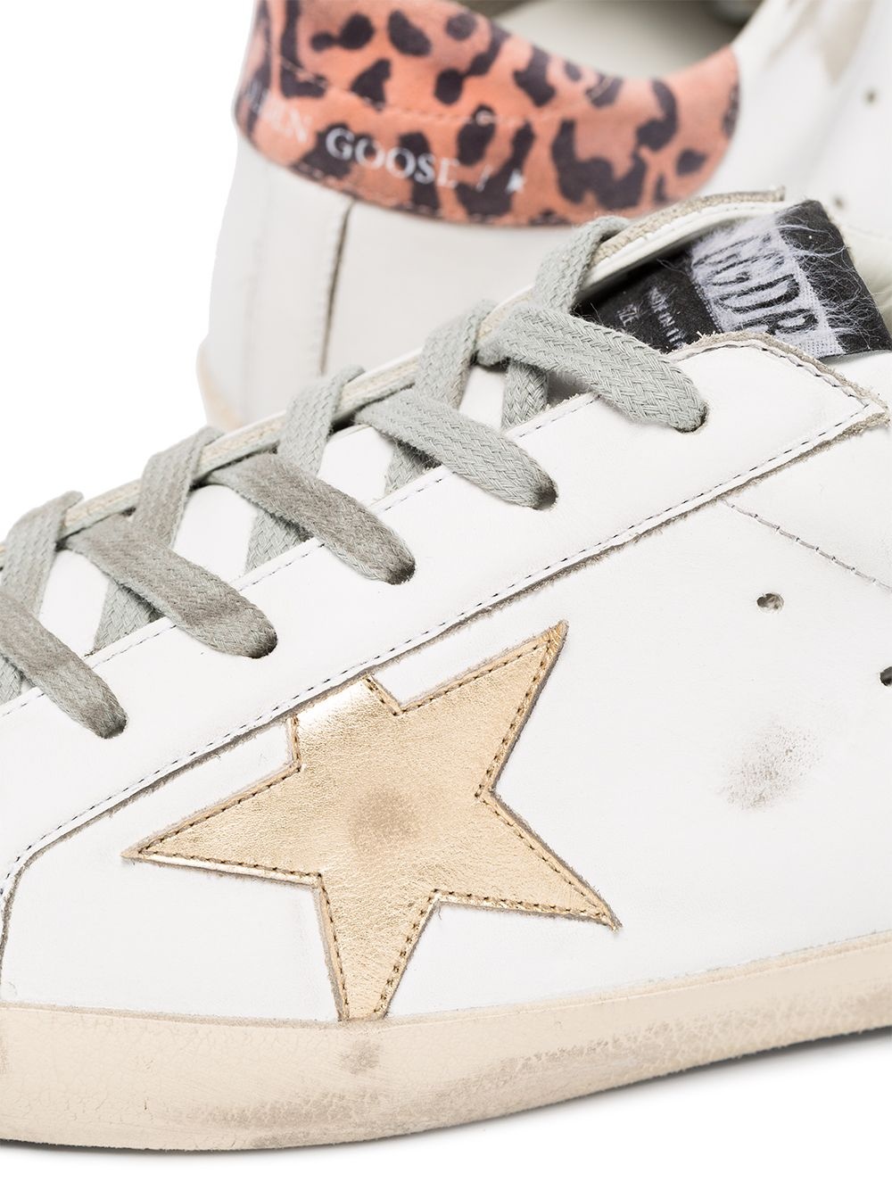 superstar leopard panel sneakers - 4