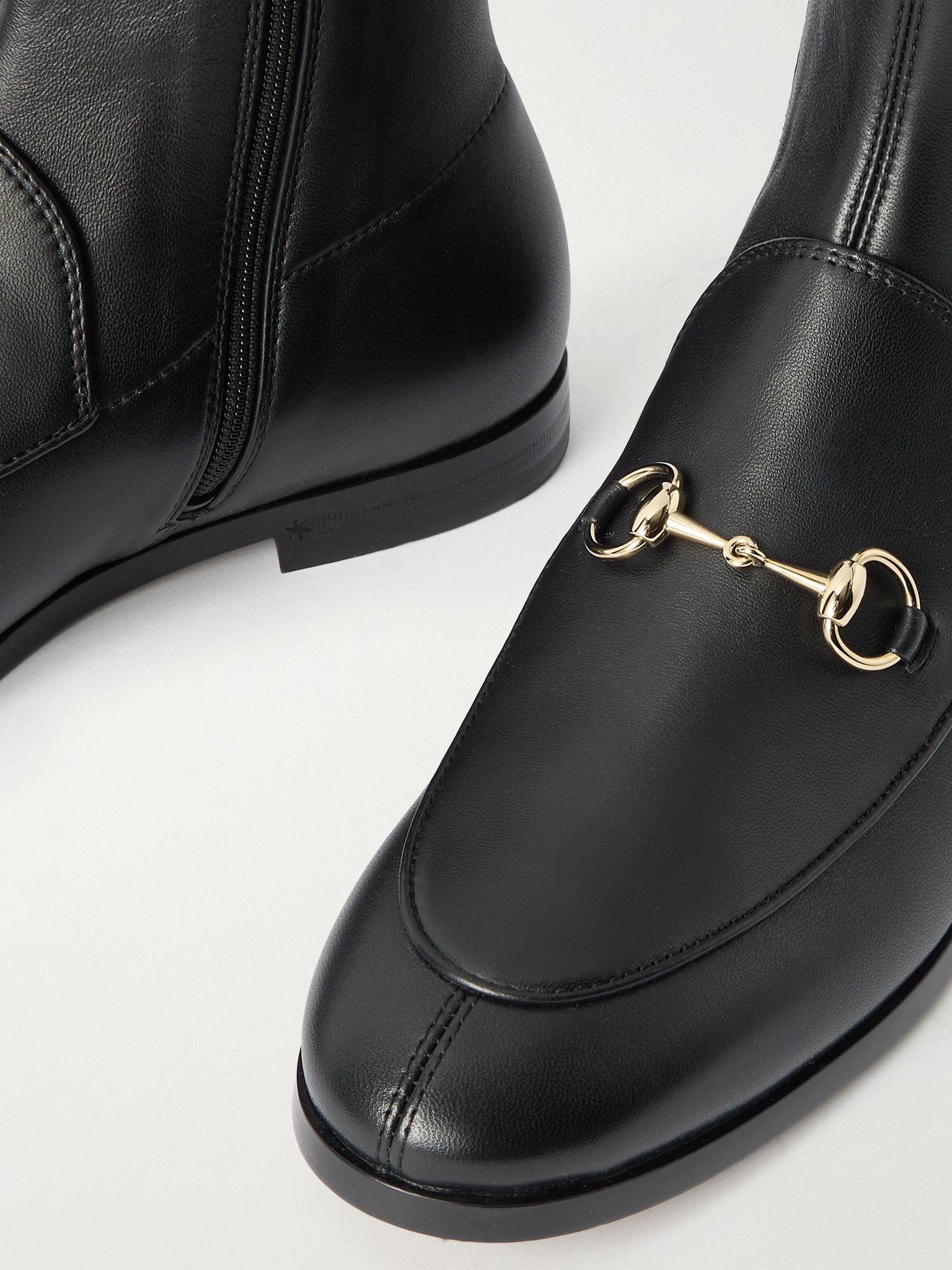 Jordaan horsebit-detailed leather ankle boots Black - 4