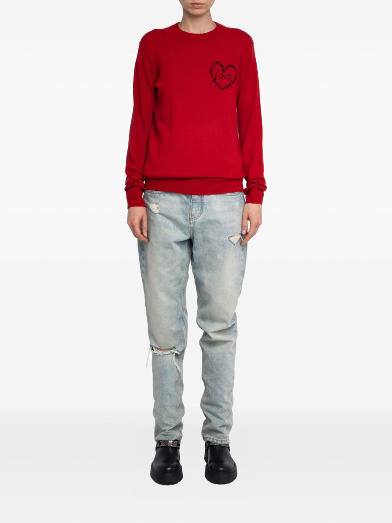 Zadig & Voltaire Kendy wired-heart sweater outlook