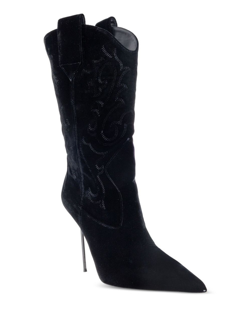 PARIS TEXAS 105mm Lidia embroidered heeled boots outlook