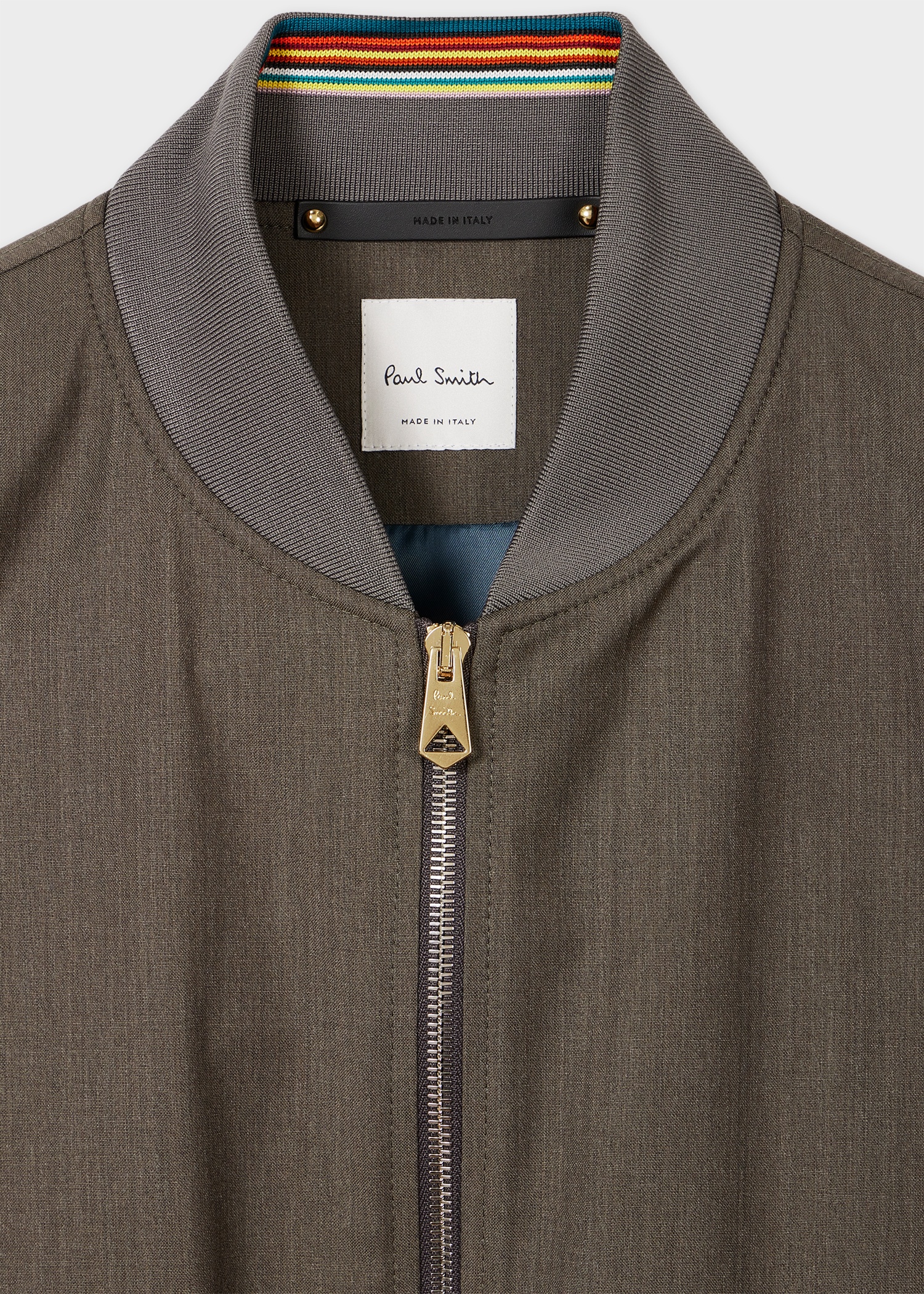 Grey Melange 'Storm System' Wool Bomber Jacket - 2
