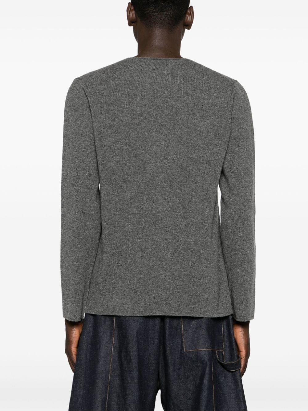heart-patch wool jumper - 5