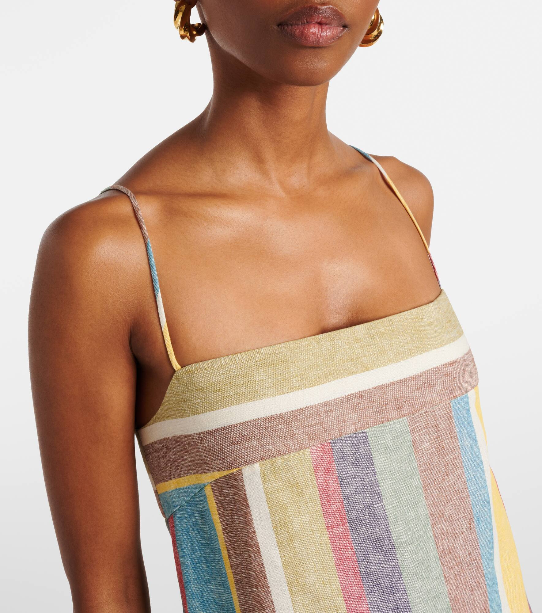 Laura striped linen maxi dress - 4