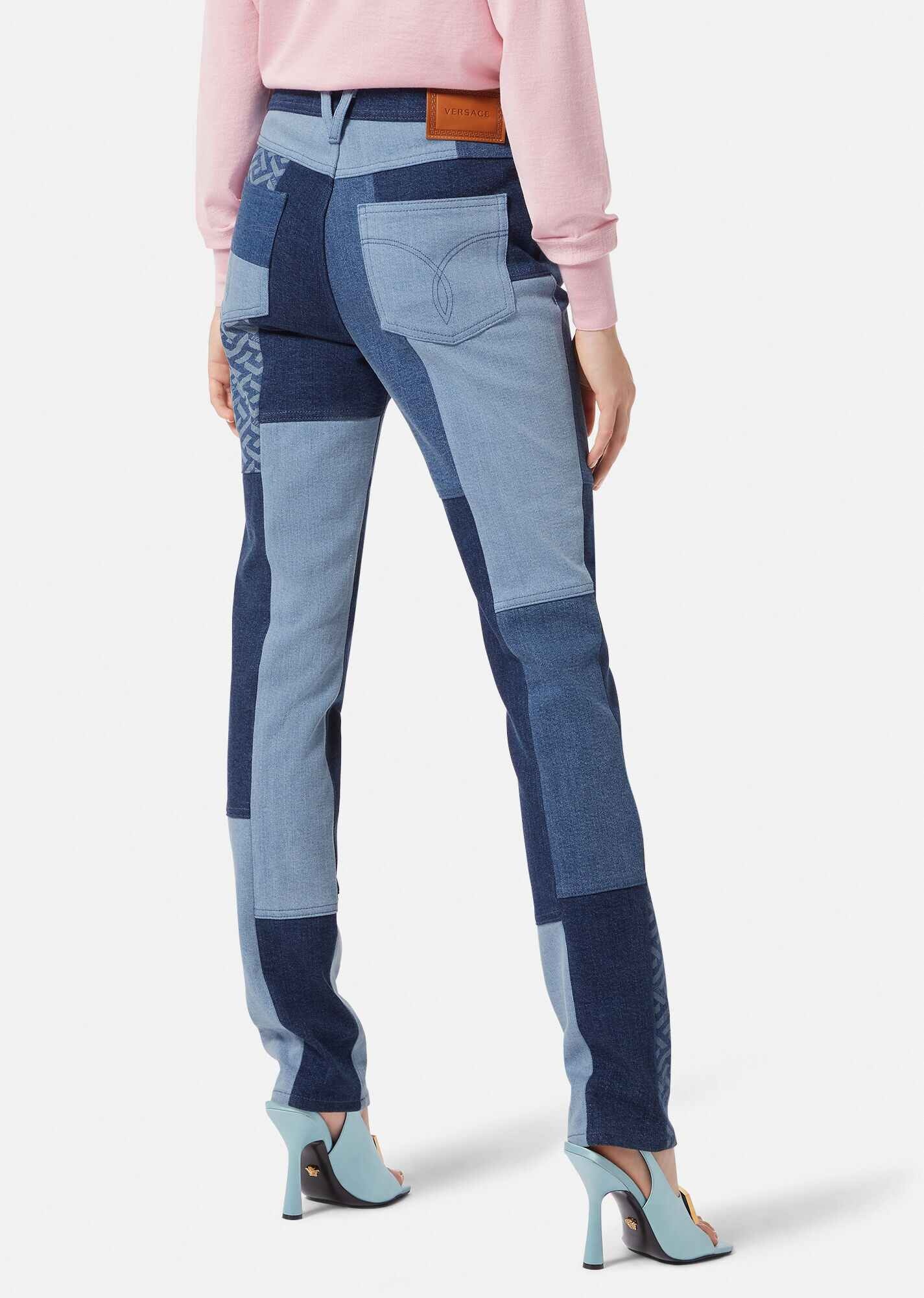 La Greca Denim Patchwork Jeans - 4