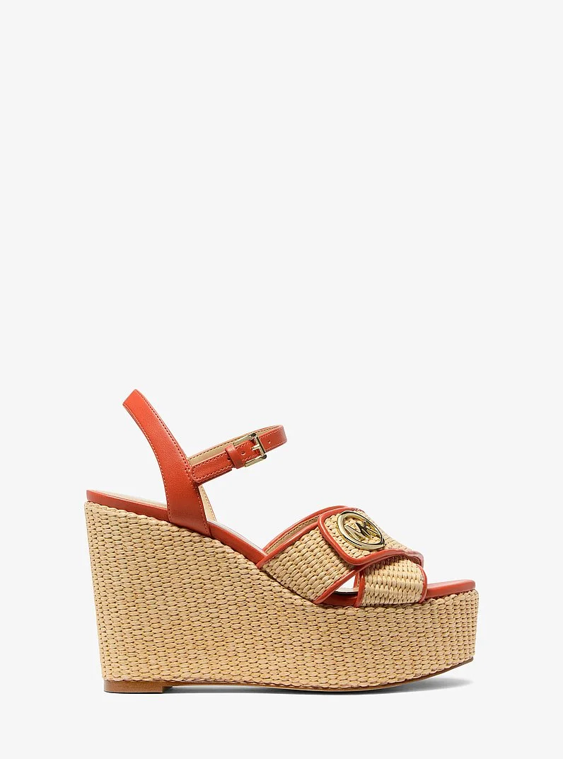 Hannah Straw Wedge Sandal - 1