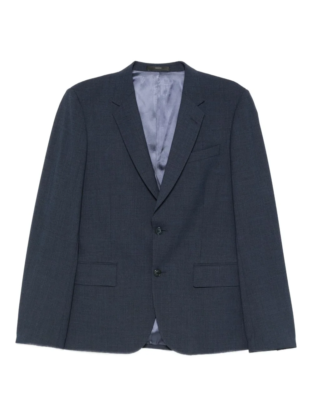 checked-pattern wool suit - 1
