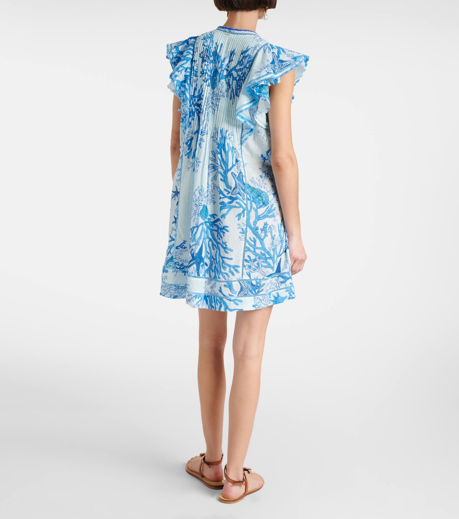 Camelia printed cotton minidress - 3