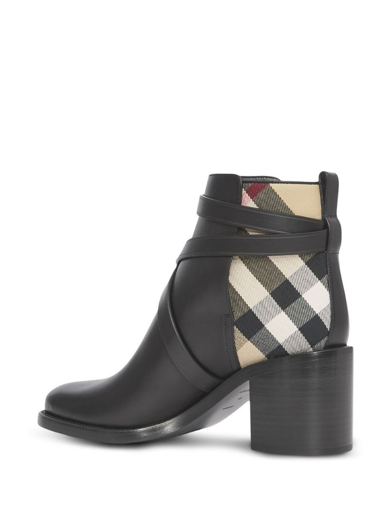 House Check mid-heel boots - 3