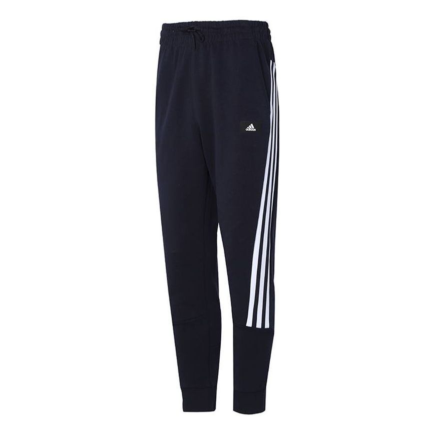 Men's adidas Fi 3s Pant Logo Printing Bundle Feet Sports Pants/Trousers/Joggers Navy Blue H46535 - 1