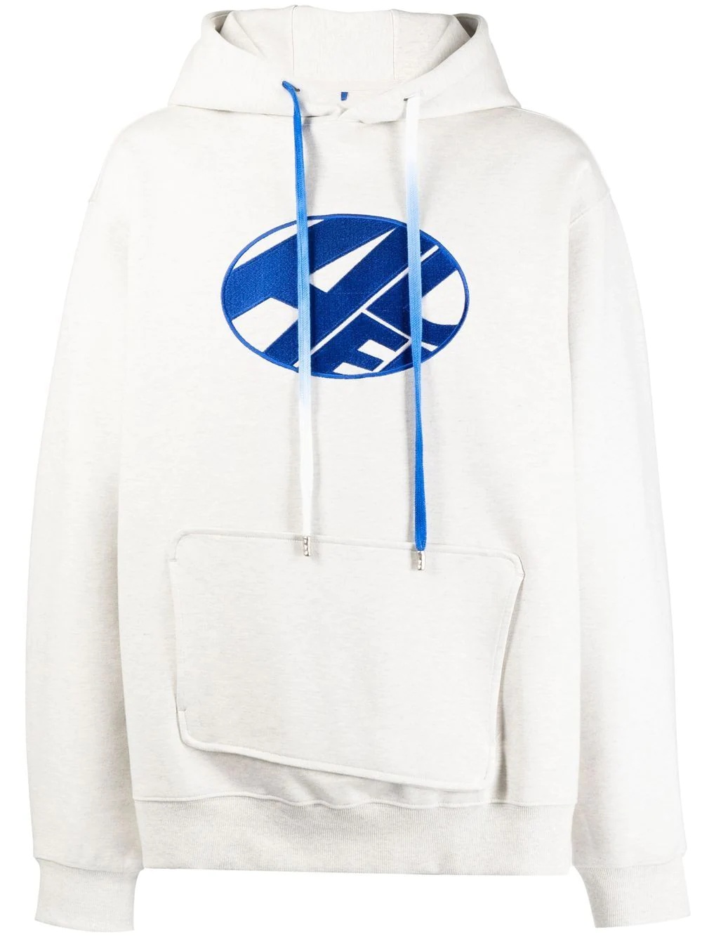 logo-print drawstring hoodie - 1