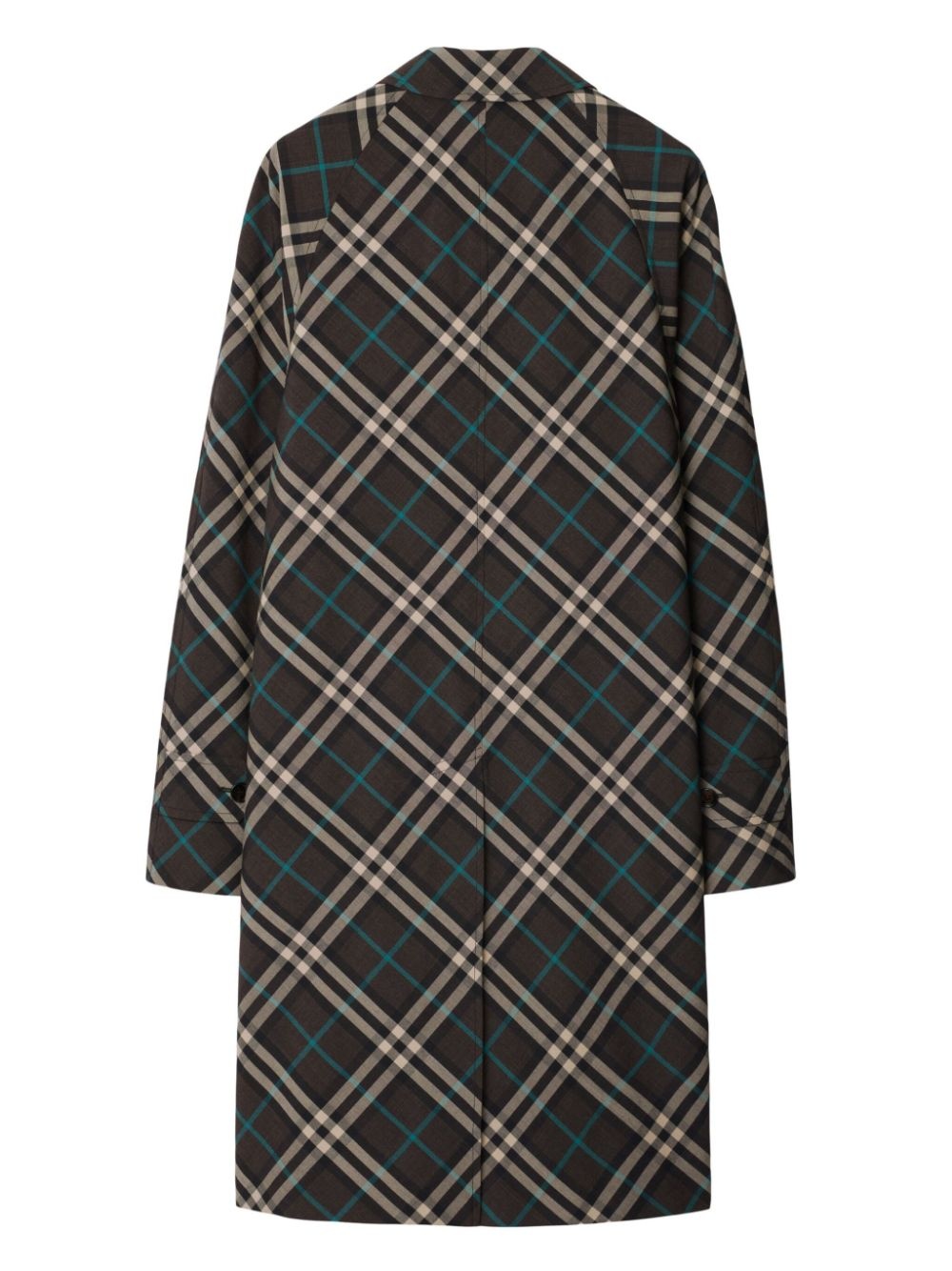 Mid-Length Check Trench Coat - 6