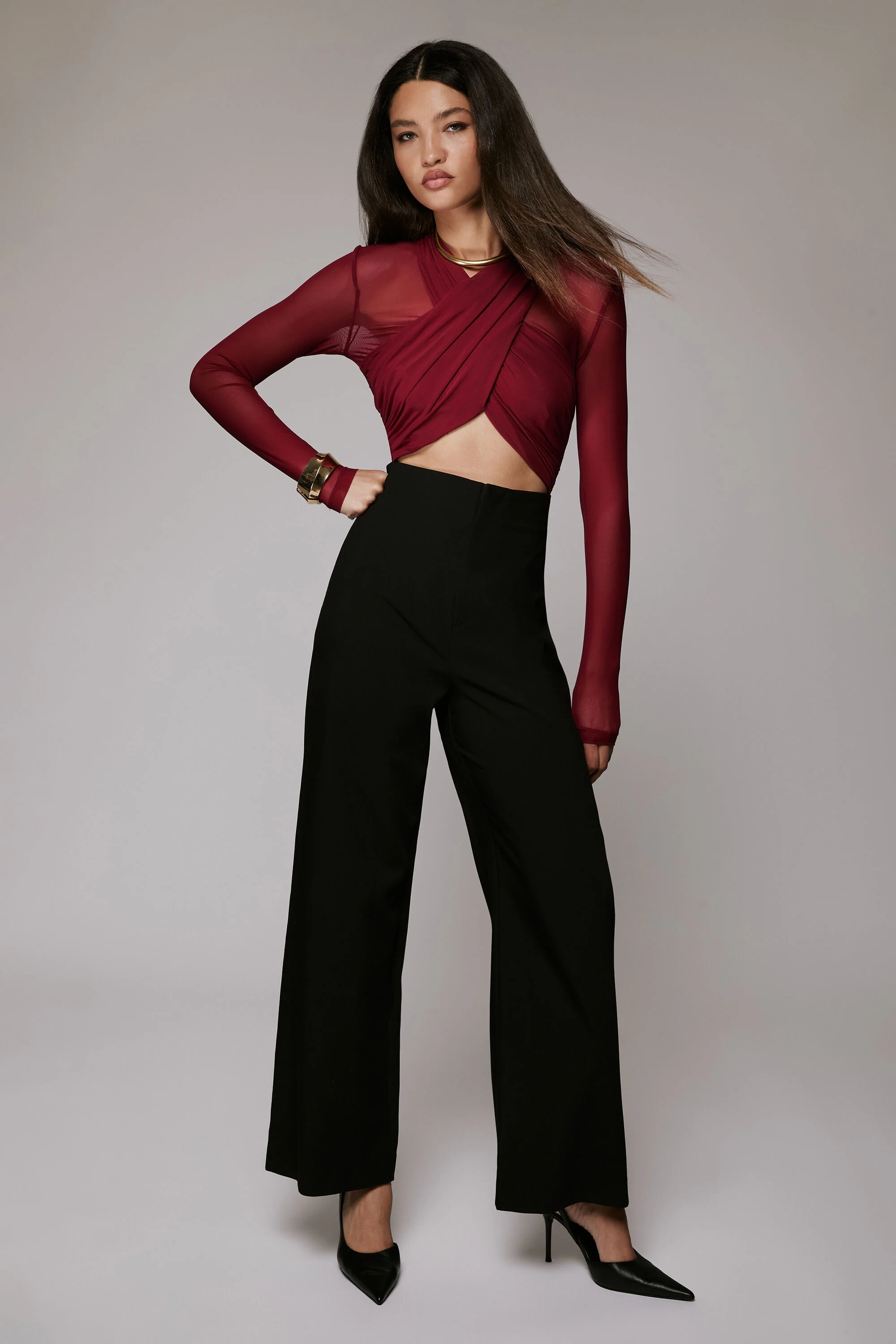 Anna High Waist Pant In Black - 1