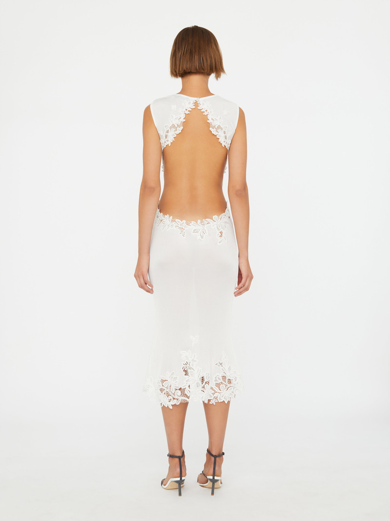 Hibiscus Embroidered Rib Dress 3
