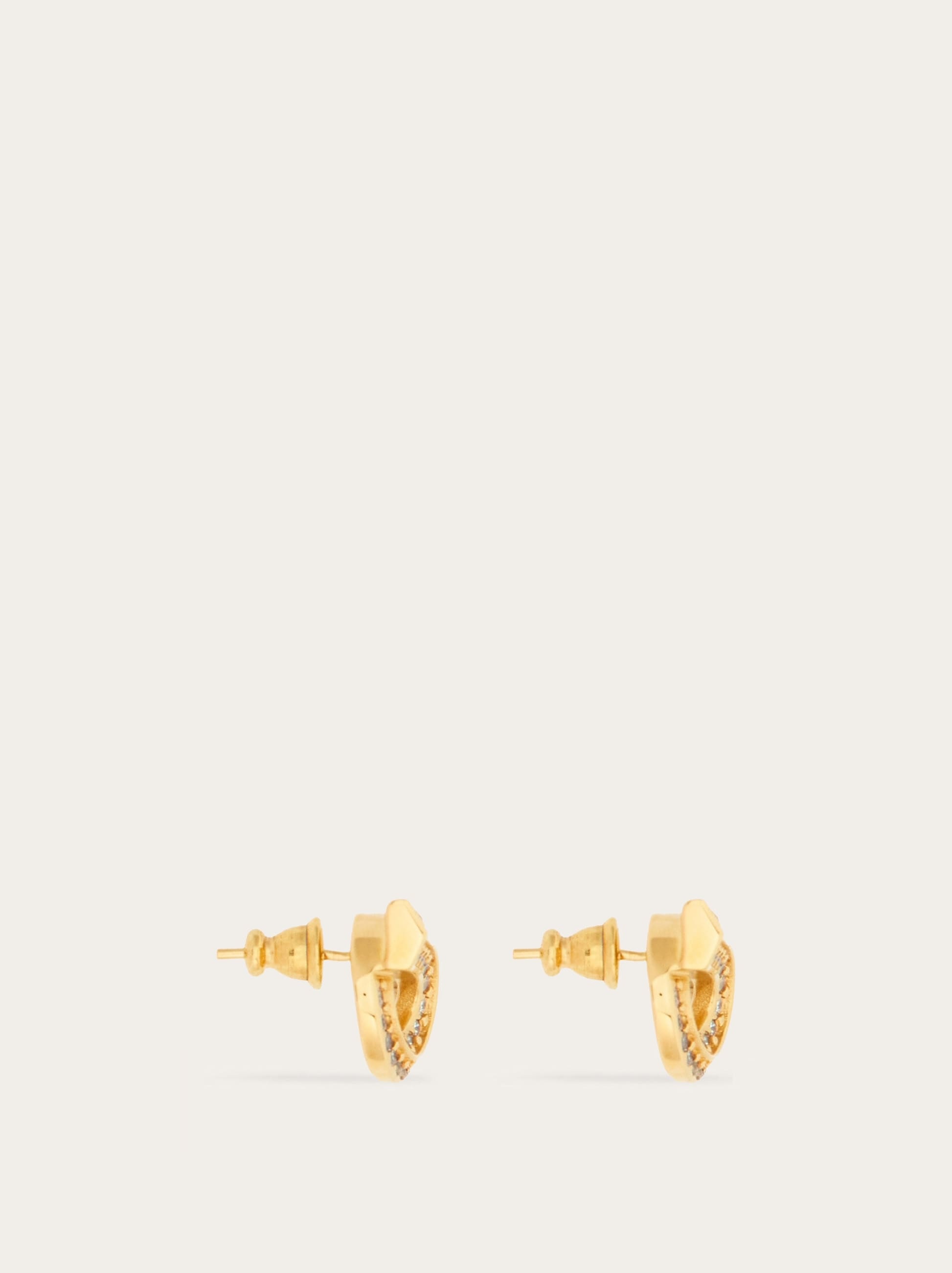 Gancini earrings with rhinestones - size 14 - 3
