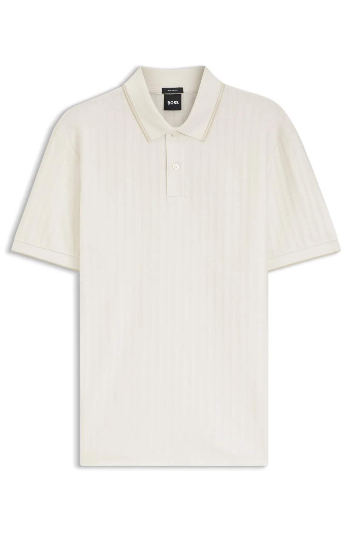 STRIPED COTTON POLO SHIRT WITH TIPPING - 1