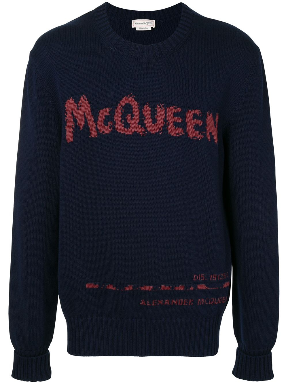 jacquard-logo jumper - 1